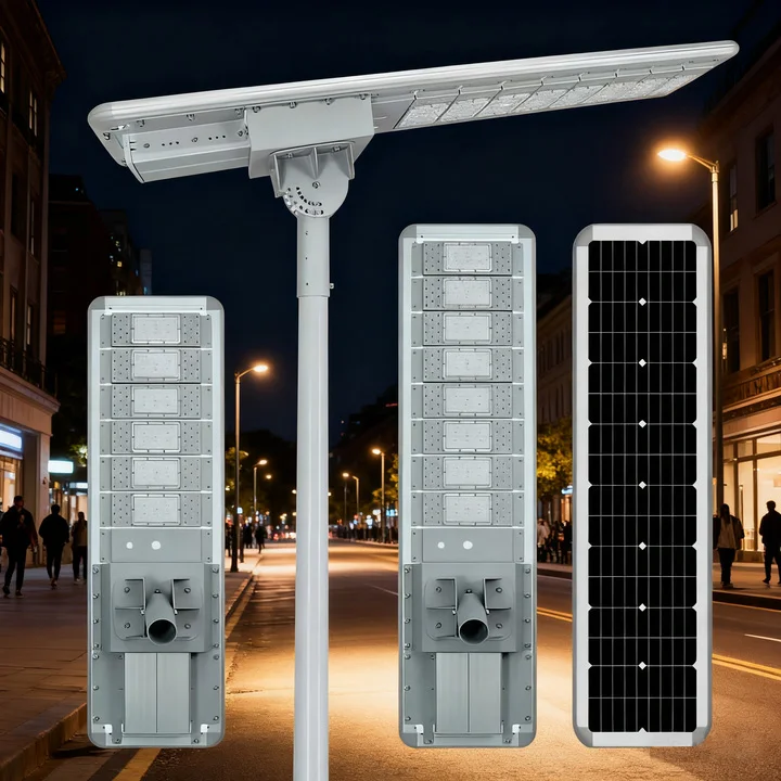 Aluminum IP66/IP65 High Lumens Remote Control Solar Street Light