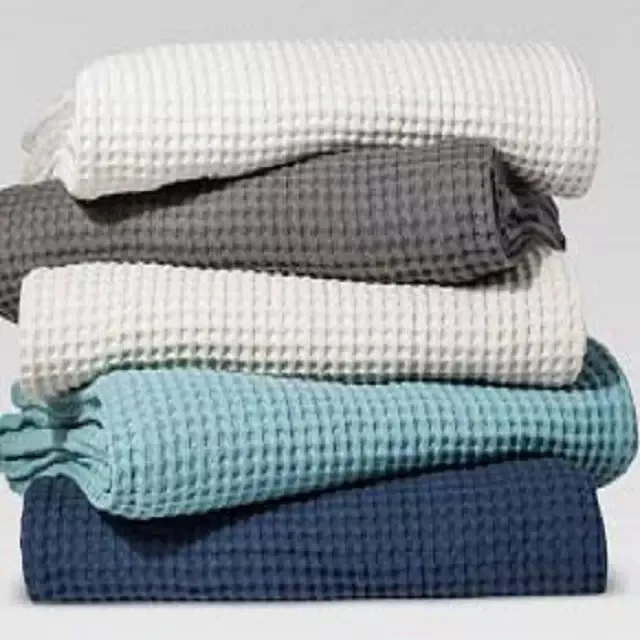 100% Cotton Waffle Linen Fabric for Duvet Cover Set