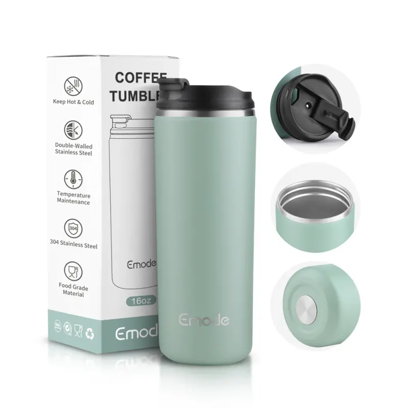 16oz Stainless Steel Double-Wall Vacuum Insulated Water Bottle Tumbler