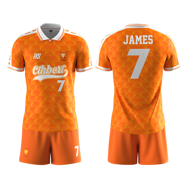 Orange Classic Football Uniform Set