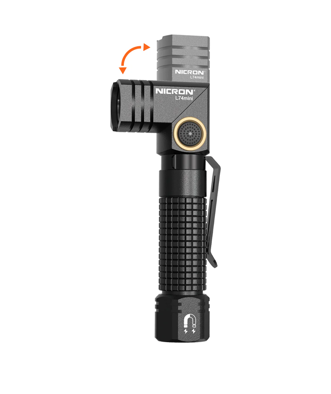 Nicron L74mini EDC Rechargeable Pocket Twist Flashlight