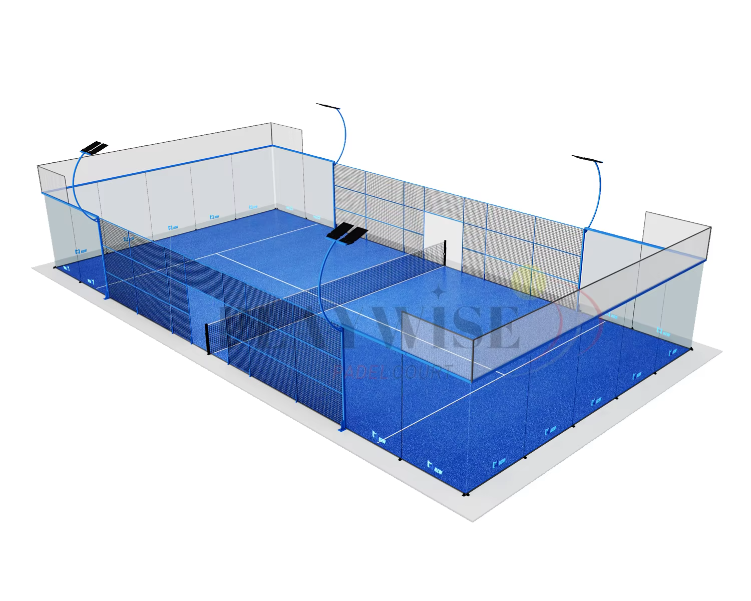WPT Standard Panoramic Padel Court - Cornerless Design