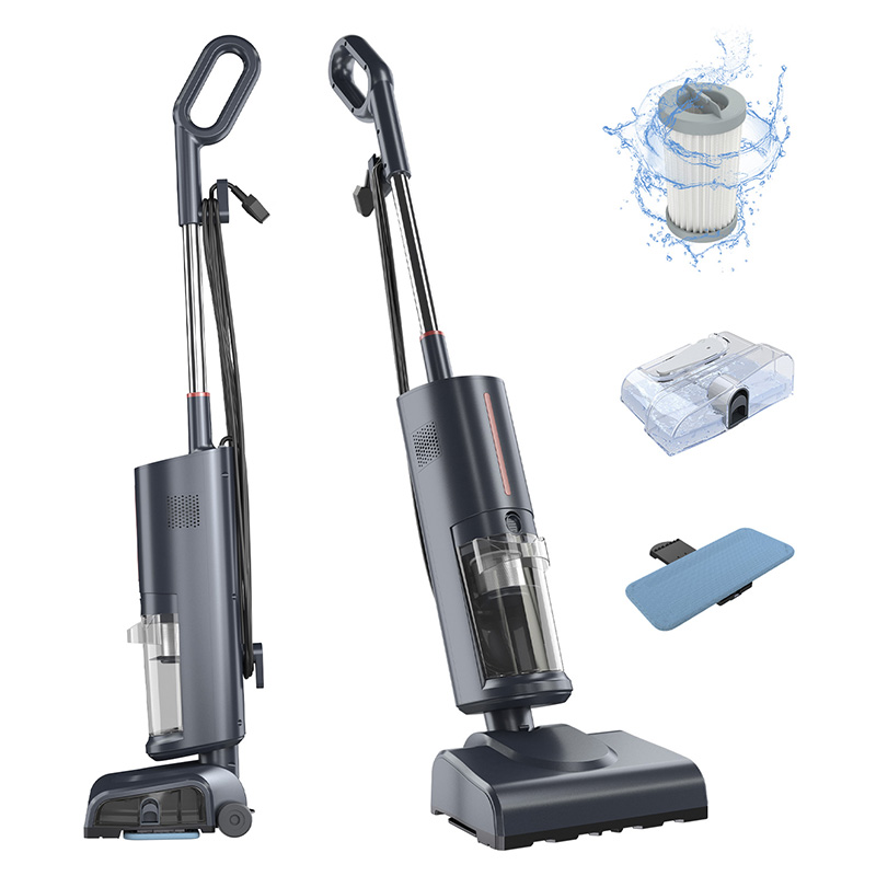 1600W Upright Bagless Steam Vacuum Cleaner and Mop with HEPA Filter