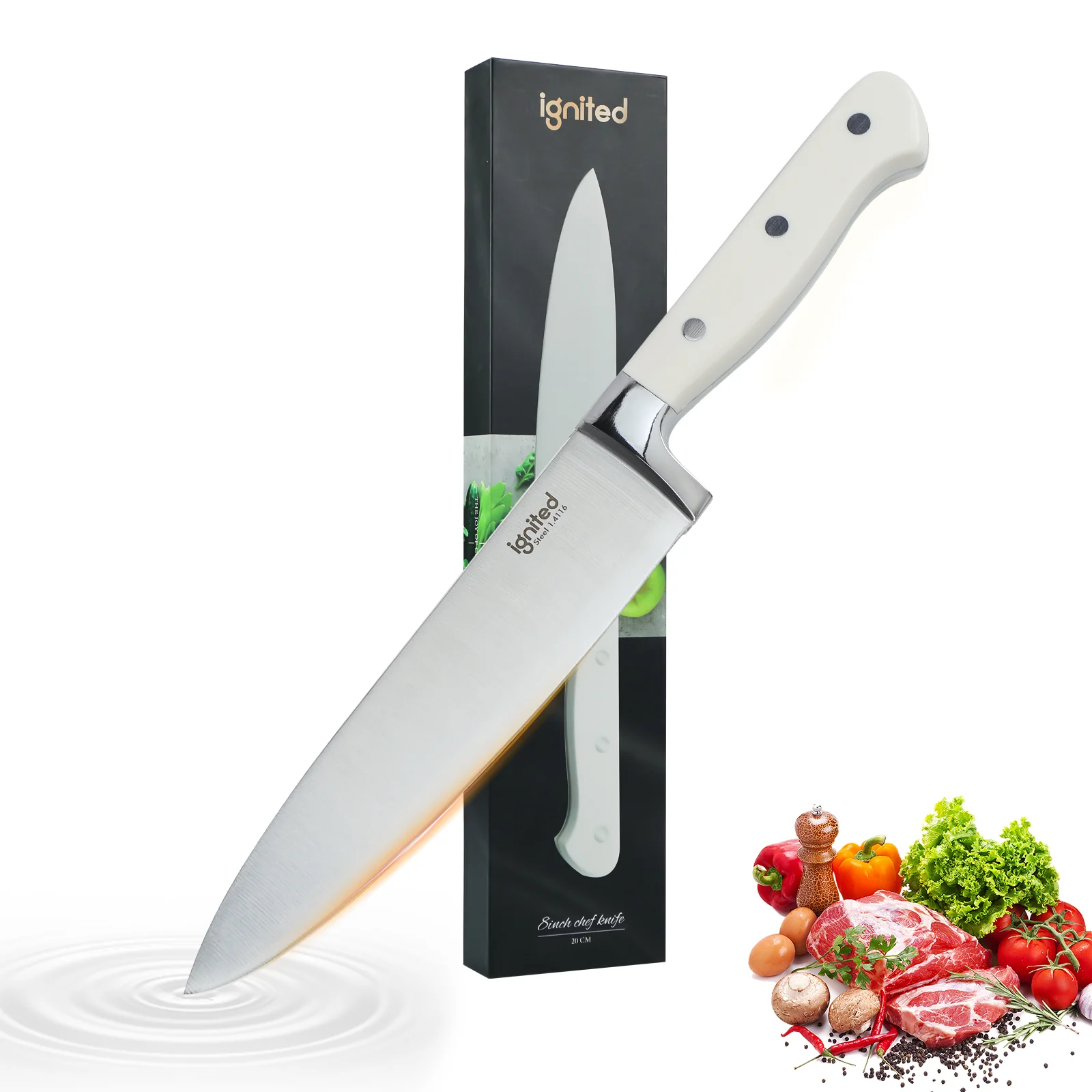 IGNITED CUTLERY 8" Western Chef Knife