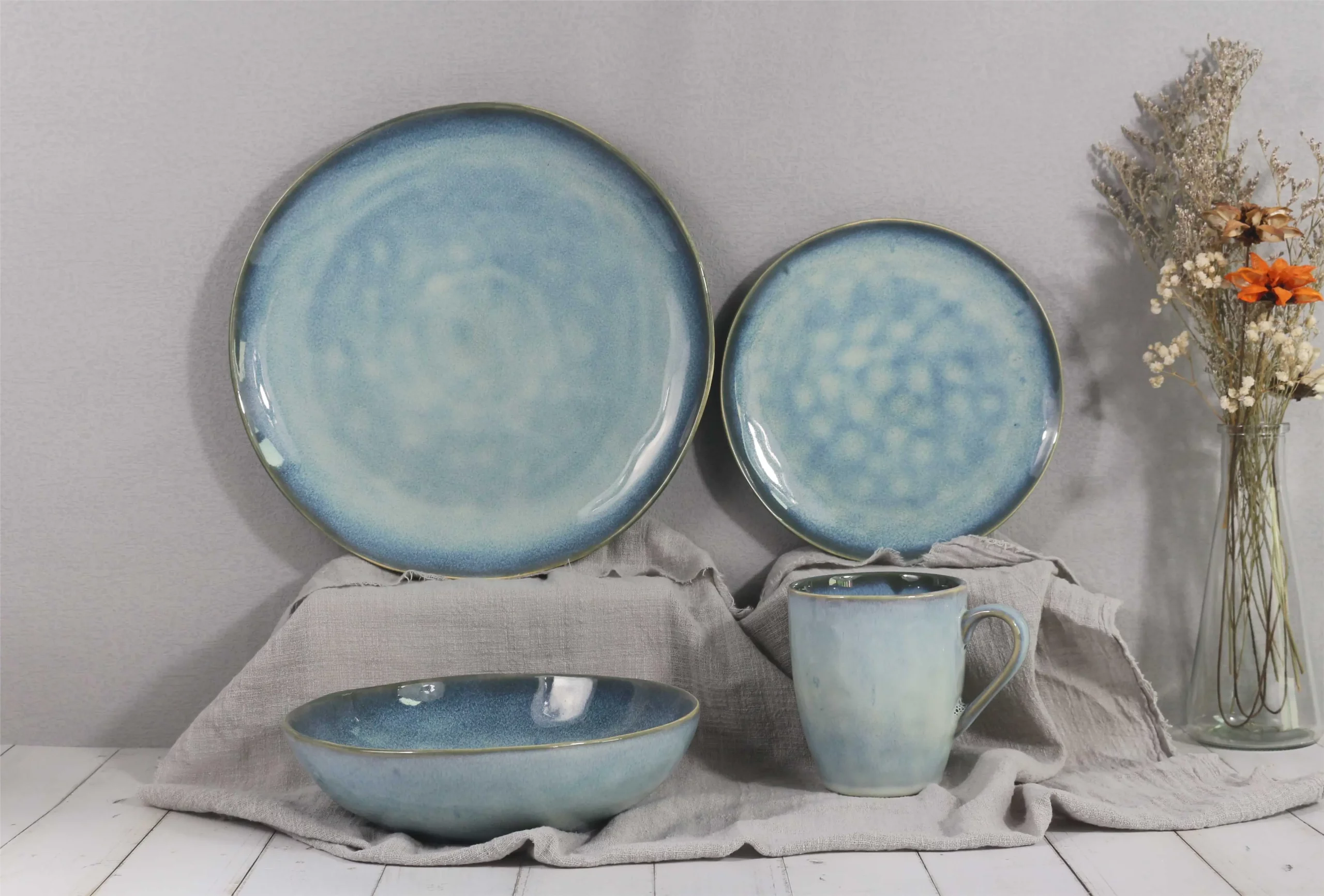 Wathet Reactive Glaze Stoneware