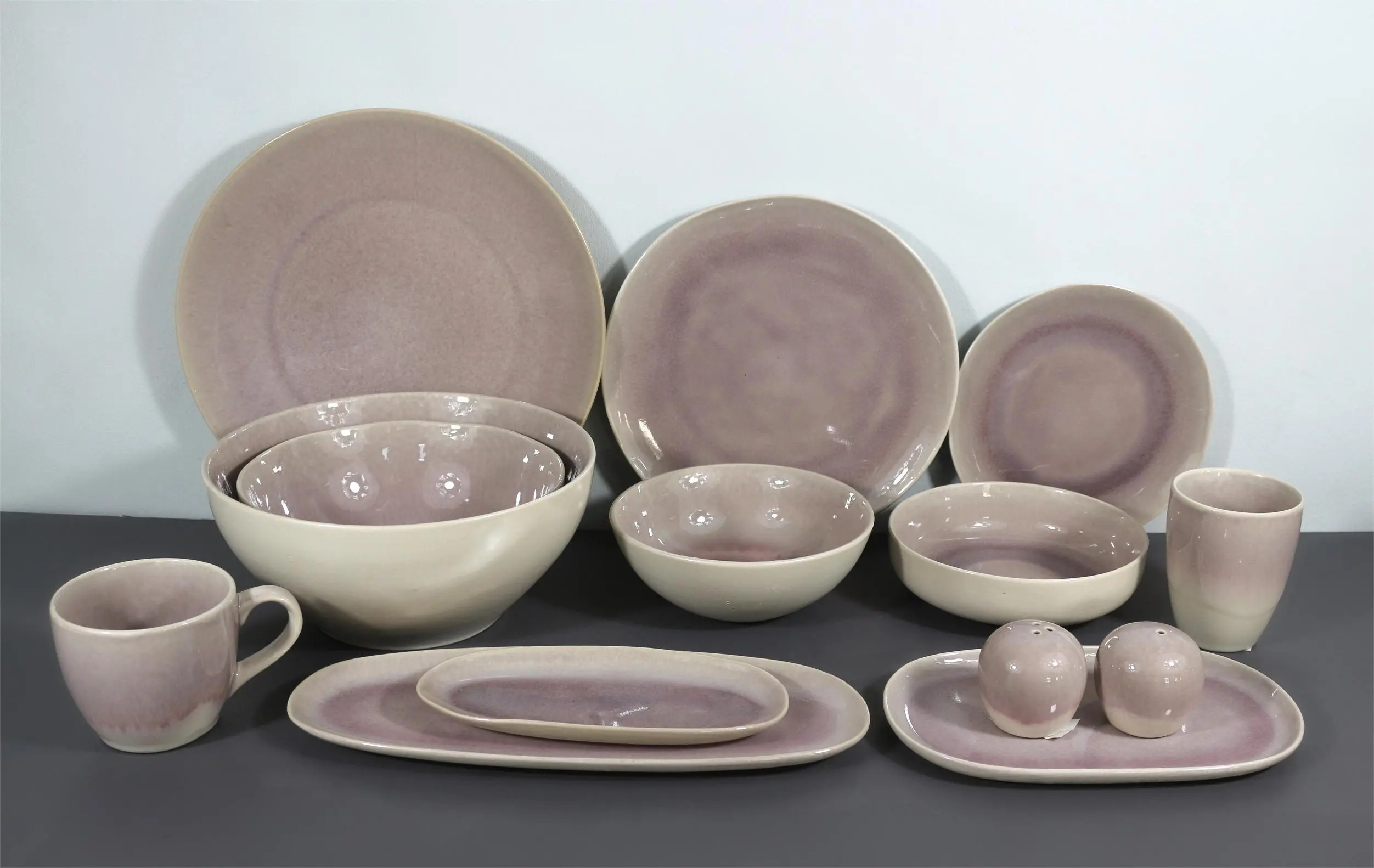 Purple Reactive Glaze Tableware Set