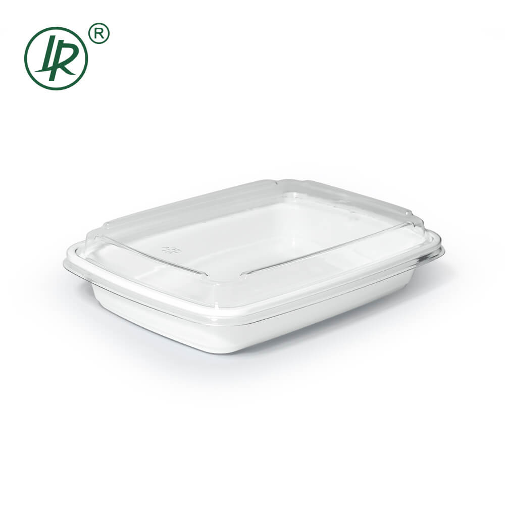 12oz Rectangular Plastic Disposable Food Containers with Anti-Fog Lids
