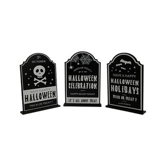 Wooden Halloween Table Top Signs