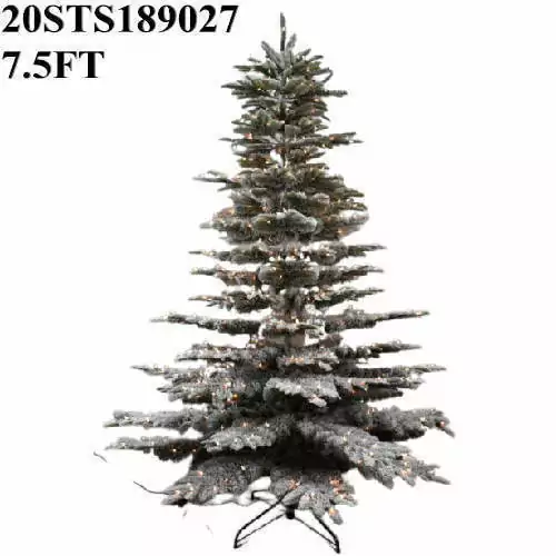 7.5 FT PE Christmas Tree with White Downy Shawl