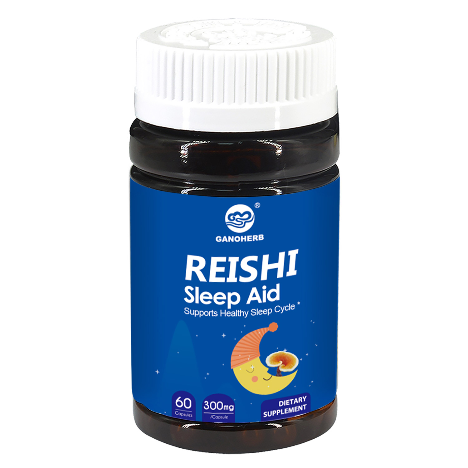 Reishi Mushroom Capsules for Sleep Aid and Anxiety Relief