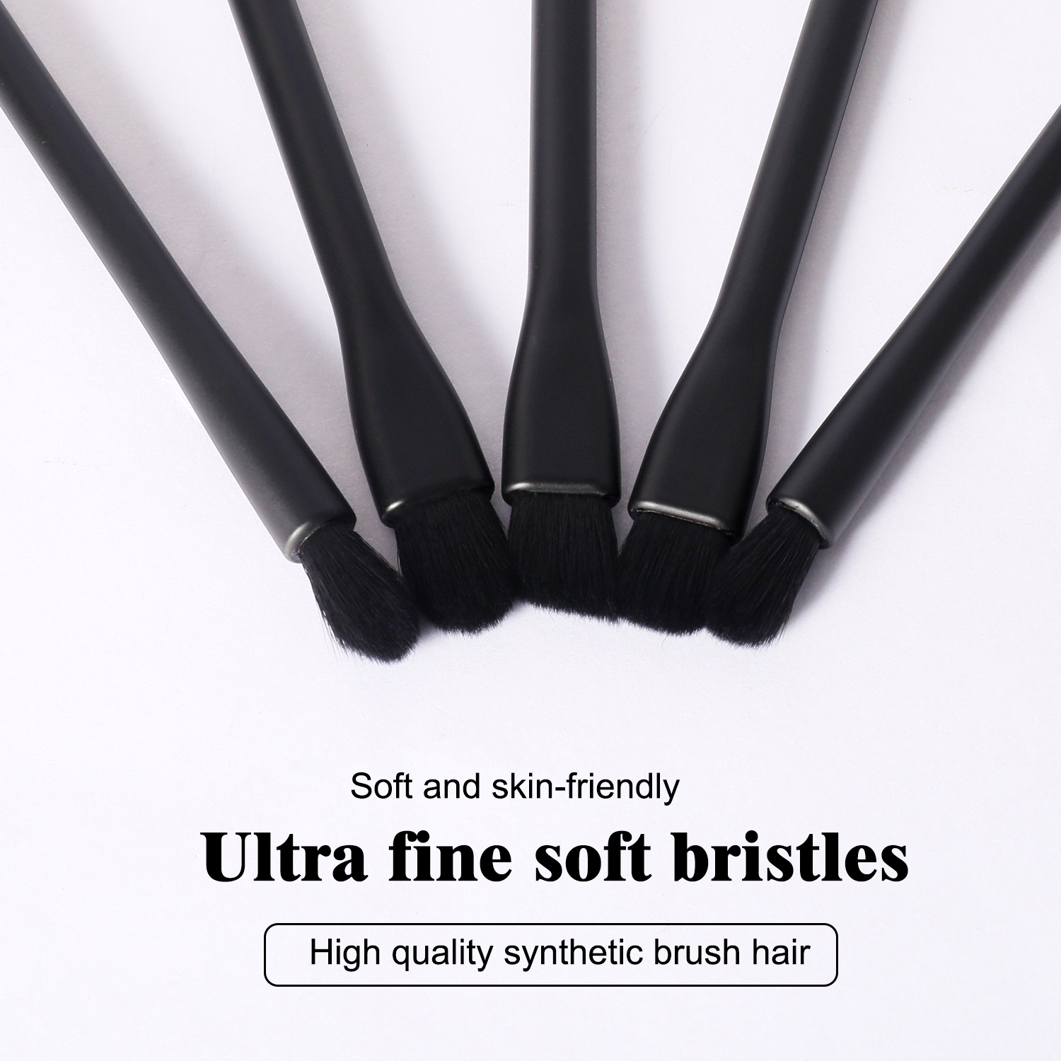 5-Piece Black Eyeshadow Makeup Brush Set