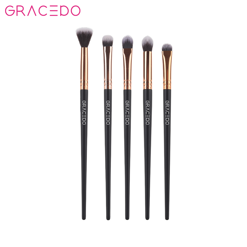 5-Piece Black Eyeshadow Makeup Brush Set
