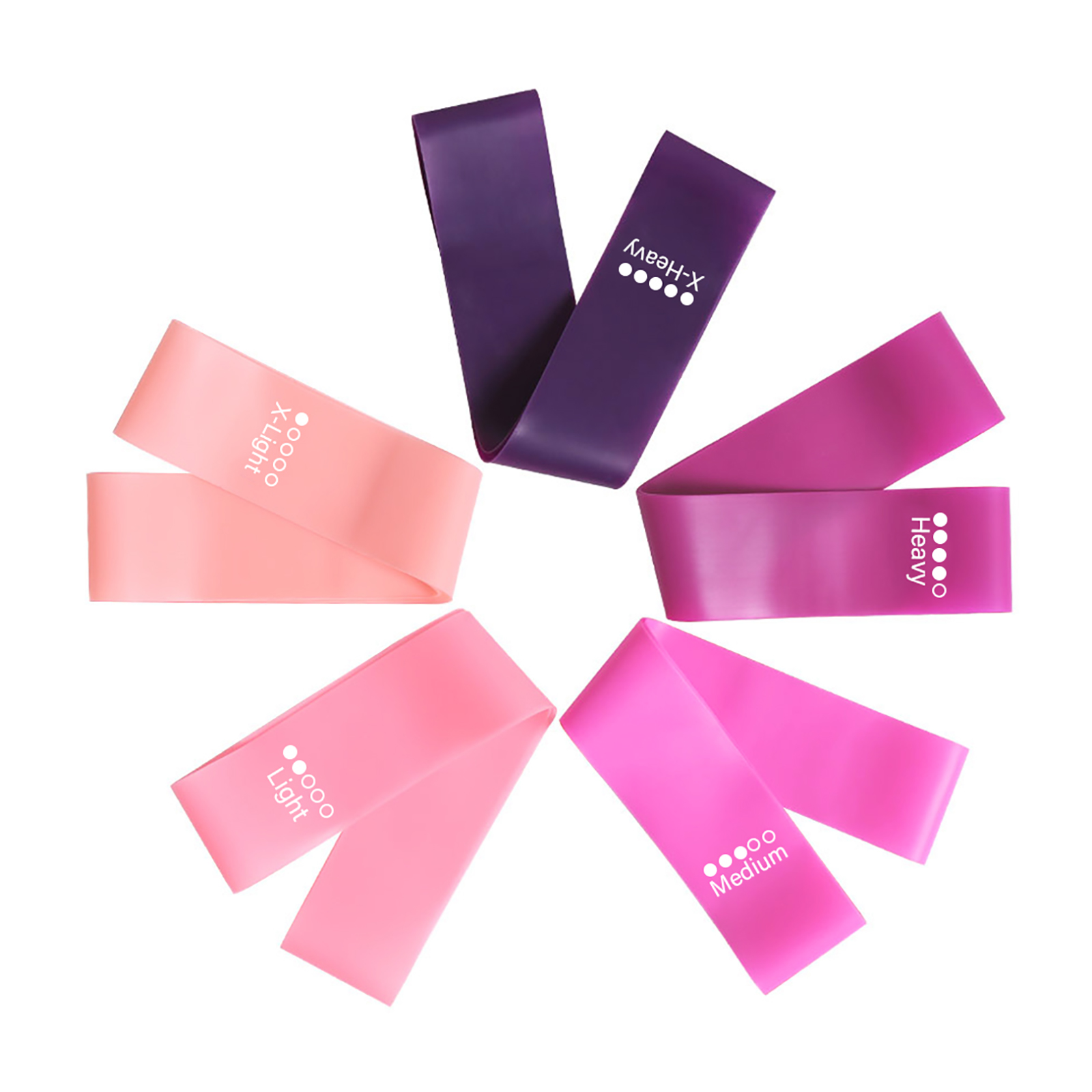 Gradient Pink Resistance Loop Bands Set