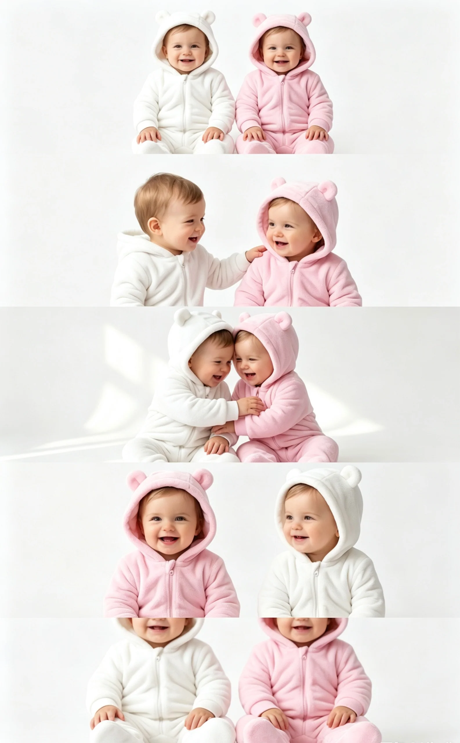 Baby Romper 100% Cotton Lining Adorable Bear Hooded Onesie