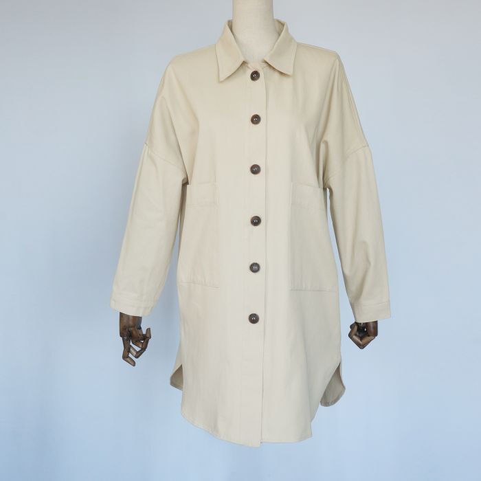 Ladies Cotton Twill Mid Length Shirt