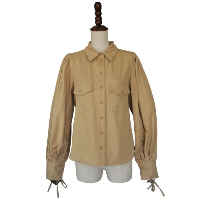 Ladies Long Sleeve Loose Twill Shirt
