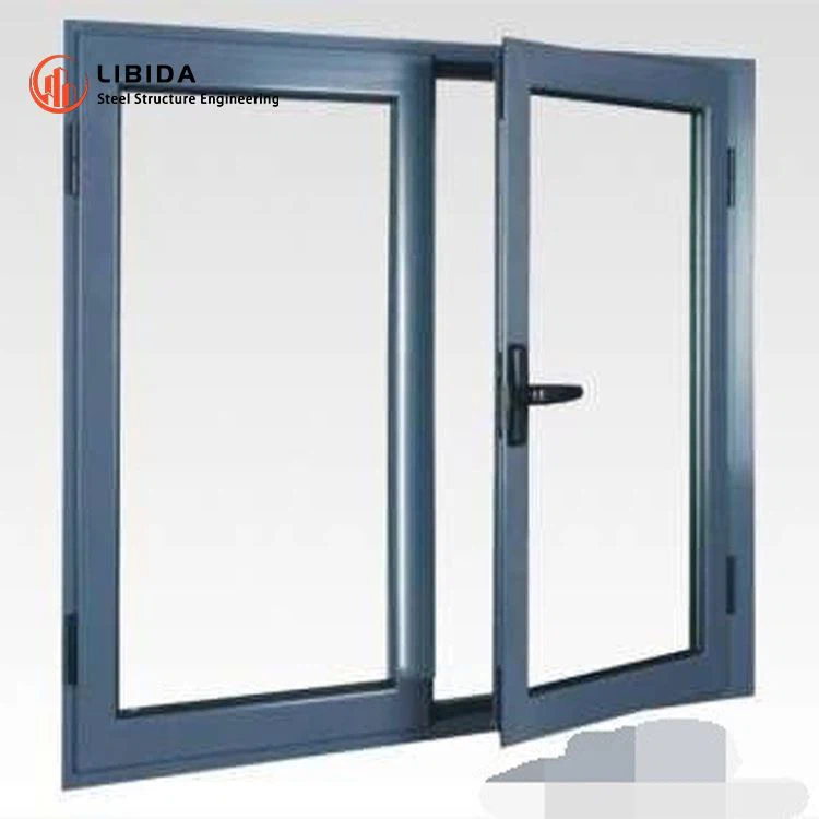 Aluminum Double Swing Glass Windows