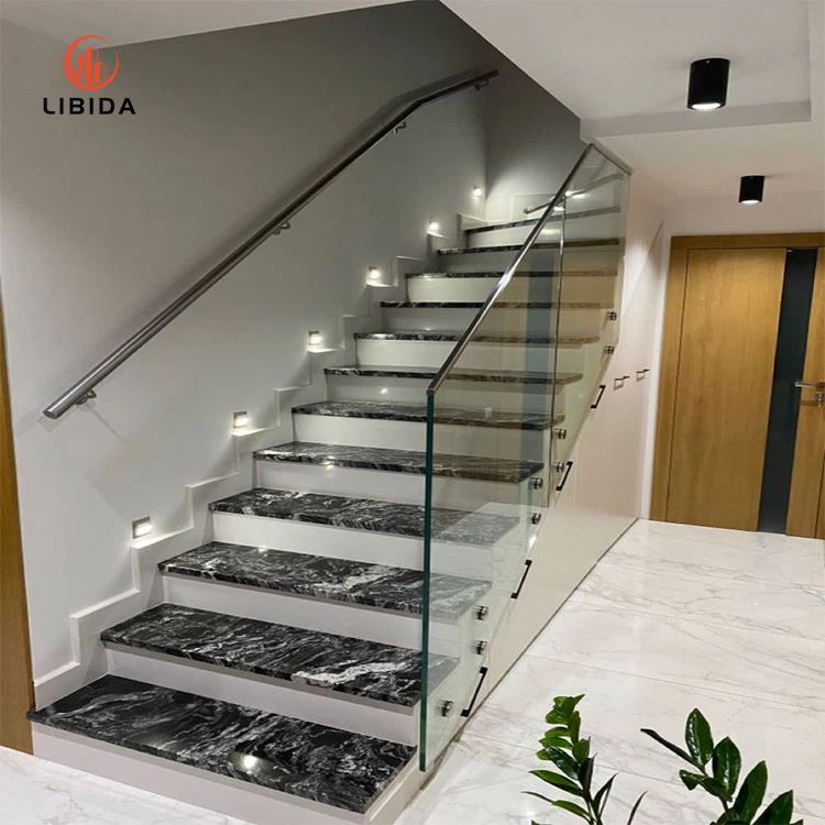 Aluminum U Channel Glass Fence Deck Balustrade for Villa Balcony Railing