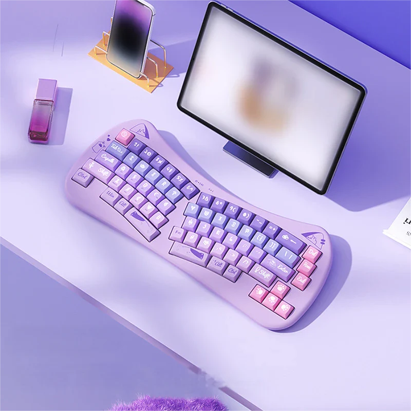 BOW K660D Bluetooth USB Wireless Split Ergonomic Keyboard
